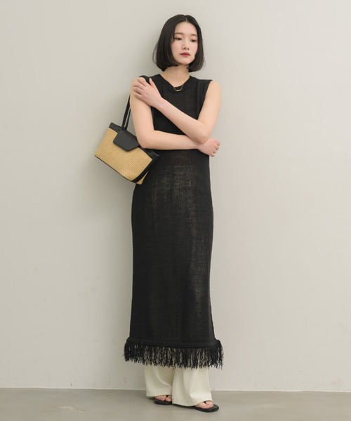 NEUNA（ヌナ）の「フリンジニットロングワンピース（ワンピース）」 - WEAR