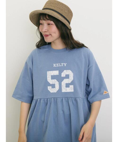 Samansa Mos2(サマンサ モスモス)の「【KELTY×Samansa Mo2】ギャザーチュニックTシャツ(Tシャツ/カットソー・レディース・イエロー/オフホワイト/ブラック/サックスブルー・F)」の4枚目の写真
