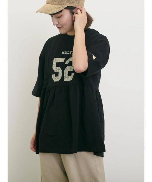Samansa Mos2(サマンサ モスモス)の「【KELTY×Samansa Mo2】ギャザーチュニックTシャツ(Tシャツ/カットソー・レディース・イエロー/オフホワイト/ブラック/サックスブルー・F)」の5枚目の写真
