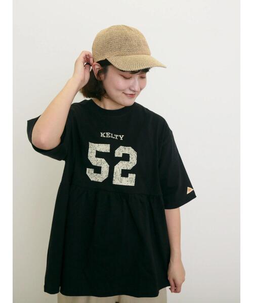 Samansa Mos2(サマンサ モスモス)の「【KELTY×Samansa Mo2】ギャザーチュニックTシャツ(Tシャツ/カットソー・レディース・イエロー/オフホワイト/ブラック/サックスブルー・F)」の7枚目の写真