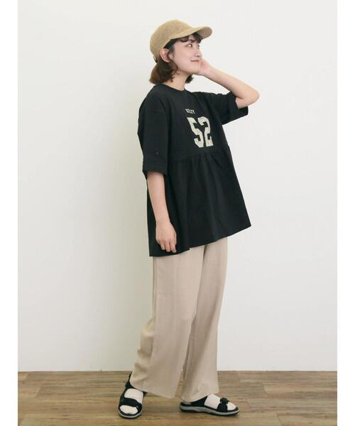 Samansa Mos2(サマンサ モスモス)の「【KELTY×Samansa Mo2】ギャザーチュニックTシャツ(Tシャツ/カットソー・レディース・イエロー/オフホワイト/ブラック/サックスブルー・F)」の10枚目の写真