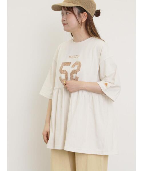 Samansa Mos2(サマンサ モスモス)の「【KELTY×Samansa Mo2】ギャザーチュニックTシャツ(Tシャツ/カットソー・レディース・イエロー/オフホワイト/ブラック/サックスブルー・F)」の14枚目の写真