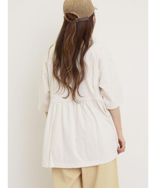 Samansa Mos2(サマンサ モスモス)の「【KELTY×Samansa Mo2】ギャザーチュニックTシャツ(Tシャツ/カットソー・レディース・イエロー/オフホワイト/ブラック/サックスブルー・F)」の15枚目の写真