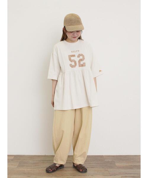 Samansa Mos2(サマンサ モスモス)の「【KELTY×Samansa Mo2】ギャザーチュニックTシャツ(Tシャツ/カットソー・レディース・イエロー/オフホワイト/ブラック/サックスブルー・F)」の19枚目の写真