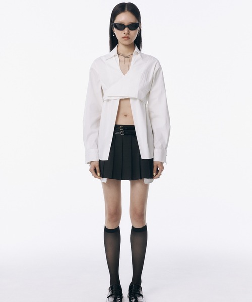 JOSE MOON(ジョゼムーン)の「2WAY SHIRT/ツーウェイシャツ(シャツ/ブラウス・レディース・ブルー/ホワイト・FREE)」の7枚目の写真