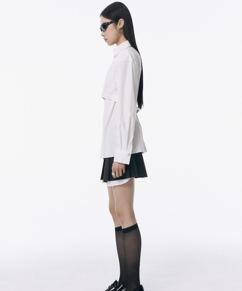 JOSE MOON(ジョゼムーン)の「2WAY SHIRT/ツーウェイシャツ(シャツ/ブラウス・レディース・ブルー/ホワイト・FREE)」の4枚目の写真