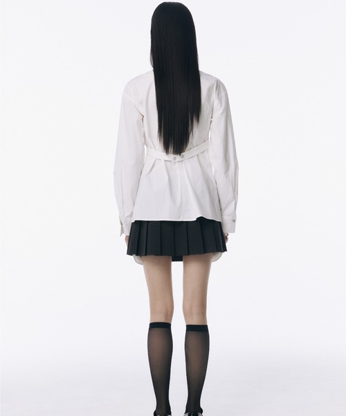 JOSE MOON(ジョゼムーン)の「2WAY SHIRT/ツーウェイシャツ(シャツ/ブラウス・レディース・ブルー/ホワイト・FREE)」の3枚目の写真