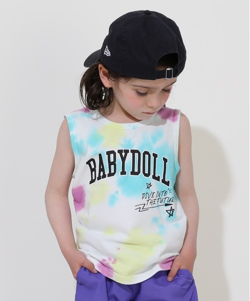 BABYDOLL（ベビードール）の「【綿100％】タイダイタンクトップ 0583K（タンクトップ・キッズ・ベビーピンク/ターコイズブルー・100cm/110cm/120cm/130cm/140cm/90cm）」の2枚目の写真