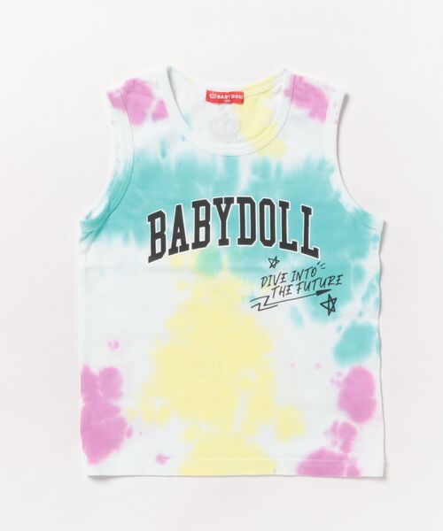 BABYDOLL（ベビードール）の「【綿100％】タイダイタンクトップ 0583K（タンクトップ・キッズ・ベビーピンク/ターコイズブルー・100cm/110cm/120cm/130cm/140cm/90cm）」の3枚目の写真
