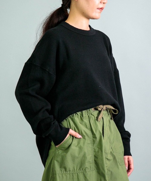 OMNIGOD（オムニゴッド）の「[OMNIGOD womens / オムニゴッド] サーマル ロングスリーブTシャツ（Tシャツ/カットソー・レディース・ブルー/アイボリー/ブラック・0）」の6枚目の写真