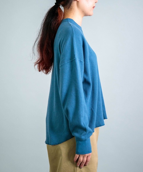 OMNIGOD（オムニゴッド）の「[OMNIGOD womens / オムニゴッド] サーマル ロングスリーブTシャツ（Tシャツ/カットソー・レディース・ブルー/アイボリー/ブラック・0）」の17枚目の写真