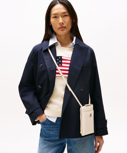 TOMMY HILFIGER(トミーヒルフィガー)の「ストラップ付きフォーンウォレット(財布・レディース・ブルー/ベージュ・FREE)」の6枚目の写真