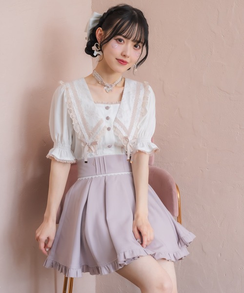 ROJITA(ロジータ)の「パール釦セーラーカラーブラウス(シャツ/ブラウス・レディース・ブラック/マルチ/その他/ホワイト・FREE)」の9枚目の写真