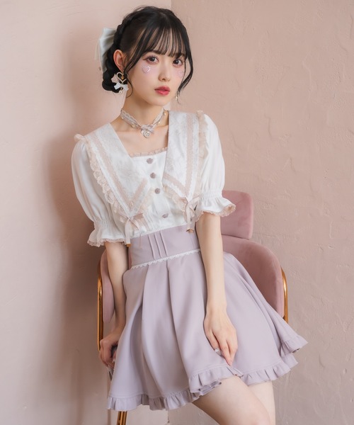 ROJITA(ロジータ)の「パール釦セーラーカラーブラウス(シャツ/ブラウス・レディース・ブラック/マルチ/その他/ホワイト・FREE)」の5枚目の写真
