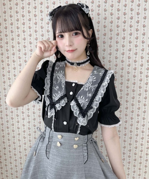 ROJITA(ロジータ)の「パール釦セーラーカラーブラウス(シャツ/ブラウス・レディース・ブラック/マルチ/その他/ホワイト・FREE)」の7枚目の写真