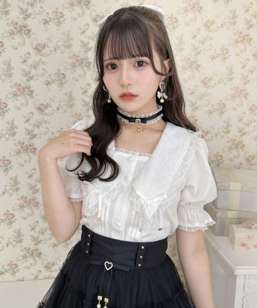 ROJITA(ロジータ)の「パール釦セーラーカラーブラウス(シャツ/ブラウス・レディース・ブラック/マルチ/その他/ホワイト・FREE)」の8枚目の写真