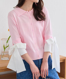 カーディガン/ボレロ（ピンク/桃色系・半袖）ファッション通販