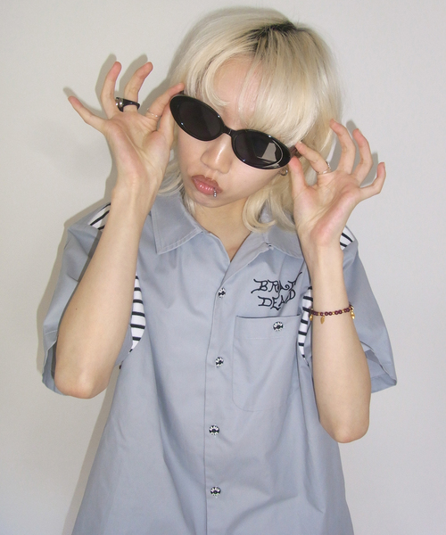 ブラウス シャツ 「BRAIN DEAD/ブレインデッド」 COBRA FLOCKED T04004261D225 レディース メンズ セール】【BRAIN DEAD/ブレインデッド】 COBRA FLOCKED
