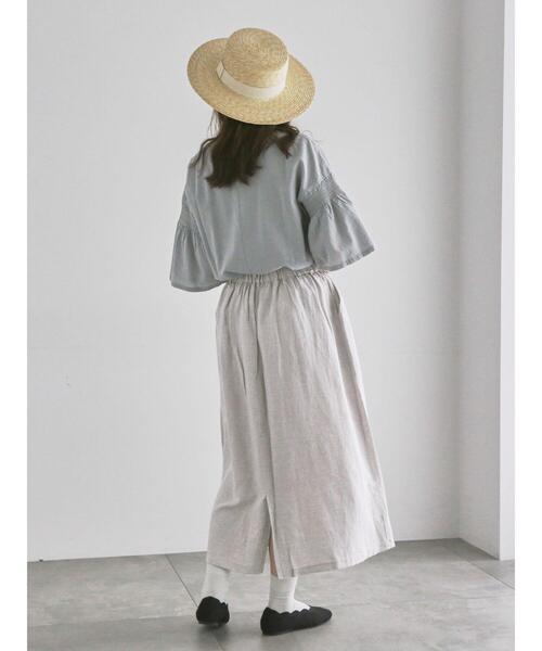 TSUHARU by Samansa Mos2(ツハルバイサマンサモスモス)の「綿麻モチーフ刺繍ブラウス(シャツ/ブラウス・レディース・ネイビー/サックスブルー・F)」の8枚目の写真