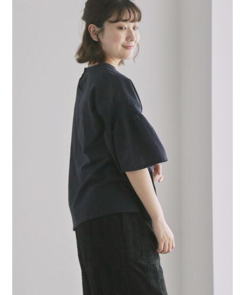 TSUHARU by Samansa Mos2(ツハルバイサマンサモスモス)の「綿麻モチーフ刺繍ブラウス(シャツ/ブラウス・レディース・ネイビー/サックスブルー・F)」の12枚目の写真