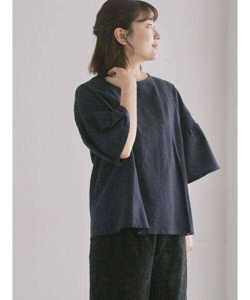 TSUHARU by Samansa Mos2(ツハルバイサマンサモスモス)の「綿麻モチーフ刺繍ブラウス(シャツ/ブラウス・レディース・ネイビー/サックスブルー・F)」の13枚目の写真