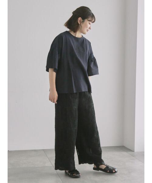 TSUHARU by Samansa Mos2(ツハルバイサマンサモスモス)の「綿麻モチーフ刺繍ブラウス(シャツ/ブラウス・レディース・ネイビー/サックスブルー・F)」の20枚目の写真