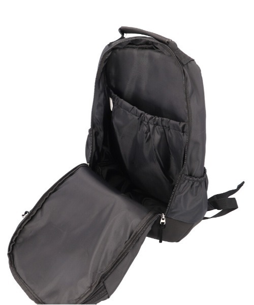 Rename（リネーム）の「Rename ナイロン ダブルジップバックパック（バックパック/リュック・レディース・ブラック×ブラック/ホワイト×ブラック・FREE）」の9枚目の写真