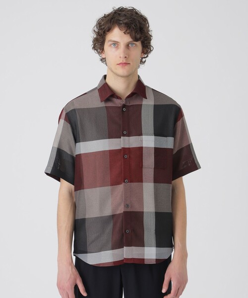 新品M ブラックレーベル クレストブリッジ CBチェック カラミポケットTシャツ クレストブリッジチェックカラミシャツ（シャツ/ブラウス
