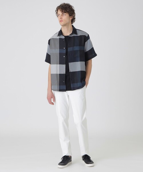クレストブリッジチェックカラミクロスシャツ BLUE LABEL / BLACK LABEL CRESTBRIDGE｜クレストブリッジ