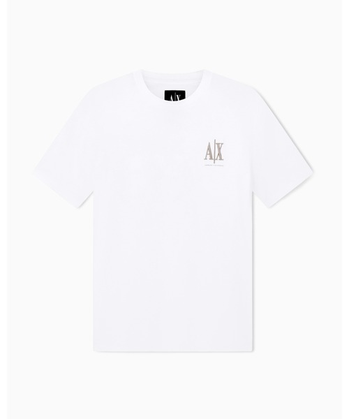 ARMANI EXCHANGE（アルマーニエクスチェンジ）の「【A|X アルマーニ エクスチェンジ】ICON ワンポイント半袖クルーネックTシャツ/REGULAR（Tシャツ/カットソー・メンズ・オフホワイト/ブラック・LARGE/MEDIUM/SMALL/X-LARGE/X-SMALL/XX-LARGE）」の5枚目の写真