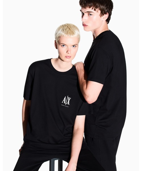 ARMANI EXCHANGE（アルマーニエクスチェンジ）の「【A|X アルマーニ エクスチェンジ】ICON ワンポイント半袖クルーネックTシャツ/REGULAR（Tシャツ/カットソー・メンズ・オフホワイト/ブラック・LARGE/MEDIUM/SMALL/X-LARGE/X-SMALL/XX-LARGE）」の10枚目の写真