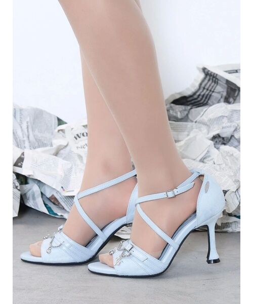 EATME(イートミー)の「チェーンベルトデザインサンダル(サンダル・レディース・ブルー/アイボリー/ブラック/オレンジ・S/M/L)」の18枚目の写真