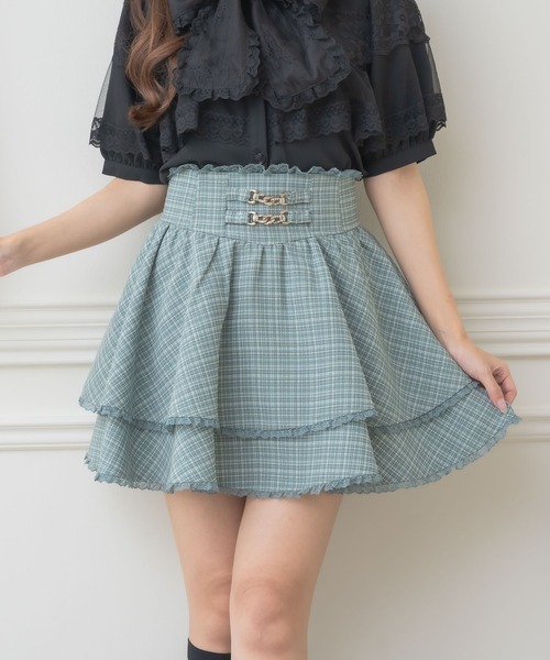 フィガロ スカート➕ショルダーバックセット チェーンバックルWフレアスカート（スカート）｜couture BY