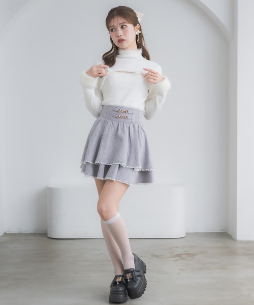 チェーンバックルWフレアスカート(スカート)|couture BY ROJITA チェーンバックルWフレアスカート(スカート)|couture BY ROJITA