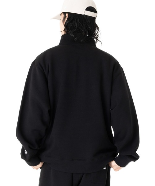 ニューエラ オーバーサイズハーフジップ ボックスロゴ コットン