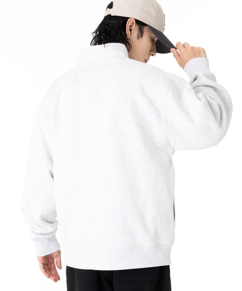 ニューエラ オーバーサイズハーフジップ ボックスロゴ コットン
