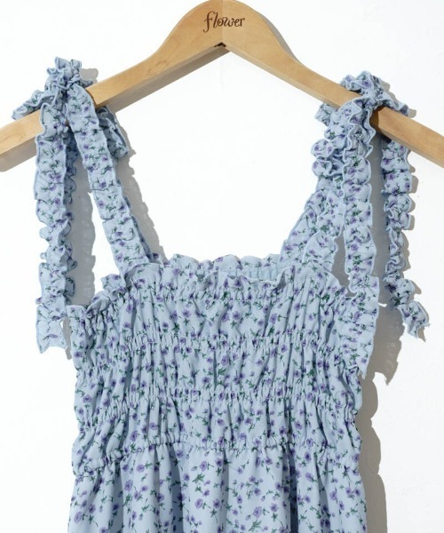 flower（フラワー）の「フローラルキャミワンピース（ワンピース・レディース・オレンジ/ブルー・FREE）」の11枚目の写真