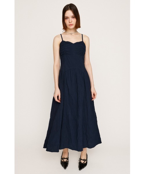 SLY（スライ）の「FRONT GATHER CAMI OP フロントギャザー キャミワンピース 夏服（ワンピース・レディース・ネイビー/アイボリー/ブラック・FREE）」の12枚目の写真