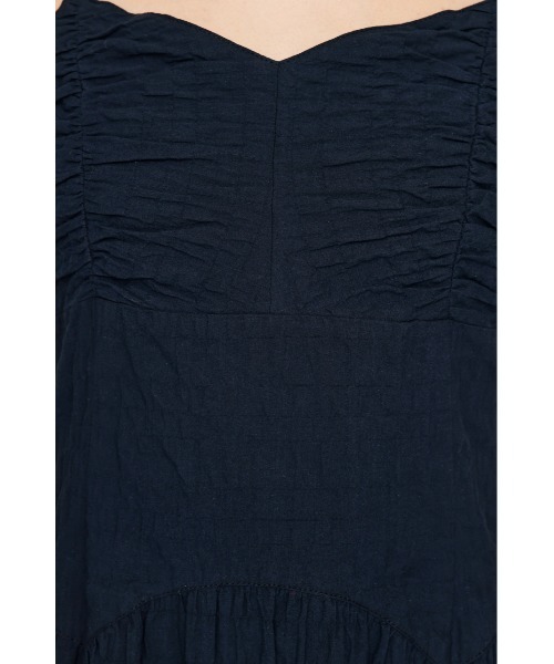 SLY（スライ）の「FRONT GATHER CAMI OP フロントギャザー キャミワンピース 夏服（ワンピース・レディース・ネイビー/アイボリー/ブラック・FREE）」の17枚目の写真