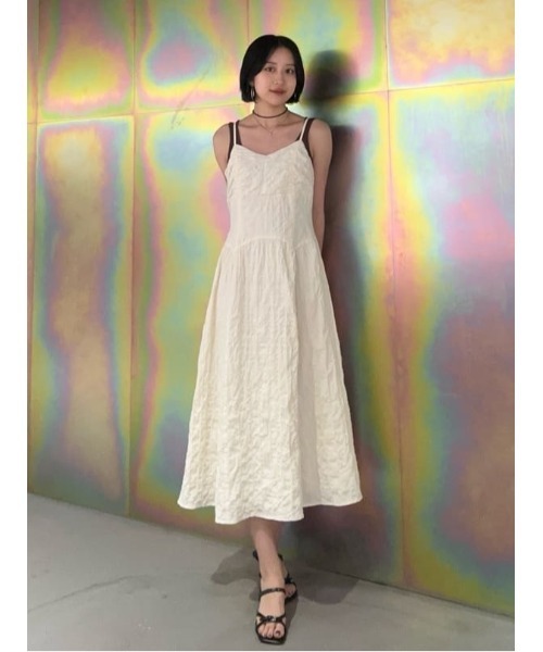ワンピース Flutters camisole dress (Ivory) Frilled Camisole Dress
