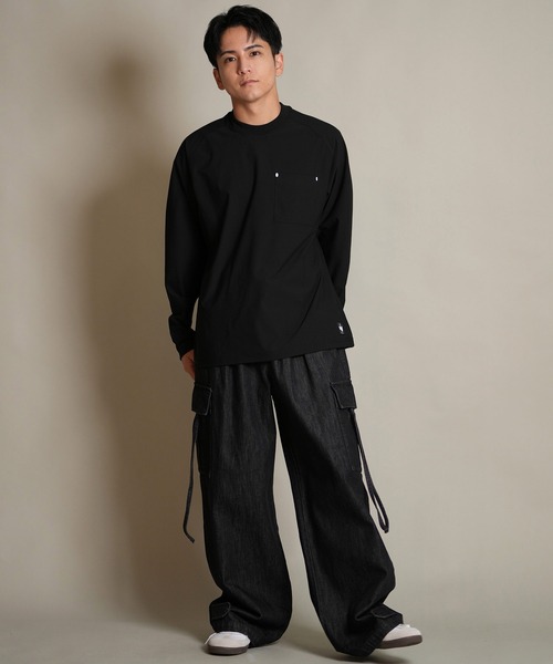 THREE WEATHER/スリーウェザー 長袖 Tシャツ ロンT 胸ポケット