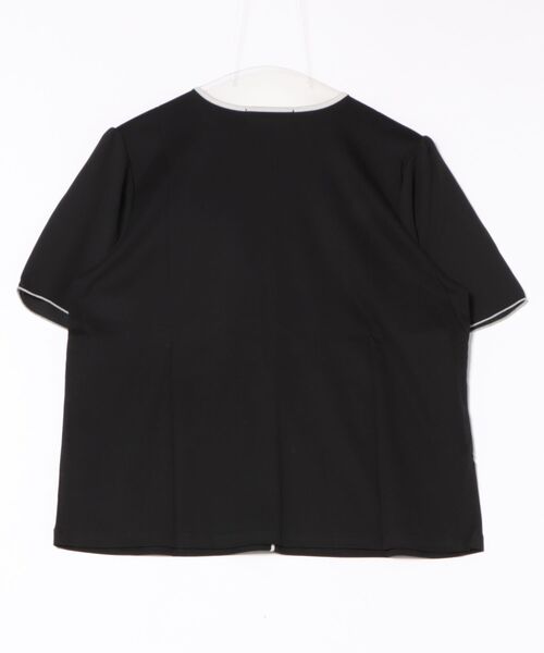 m.f.editorial(エムエフエディトリアル)の「【接触冷感 UVカット】m.f.エディトリアル レディース 綿スムス クルーネック 袖シフォン Tシャツ(Tシャツ/カットソー・レディース・ブラック/ホワイト/ライトグレー・LARGE/MEDIUM)」の4枚目の写真