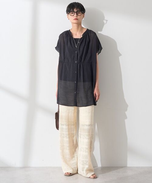 AMERICAN HOLIC（アメリカンホリック）の「レース編みニットパンツ（その他パンツ・レディース・チャコールグレー/ブラック/アイボリー・L/M/S）」の12枚目の写真