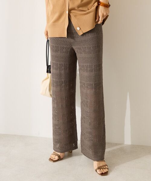 AMERICAN HOLIC（アメリカンホリック）の「レース編みニットパンツ（その他パンツ・レディース・チャコールグレー/ブラック/アイボリー・L/M/S）」の17枚目の写真