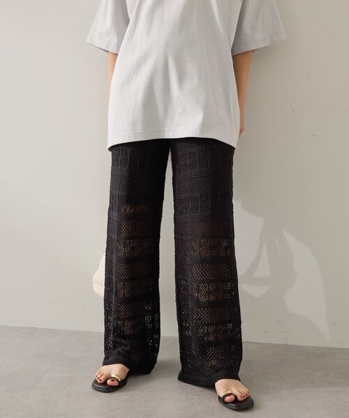 AMERICAN HOLIC（アメリカンホリック）の「レース編みニットパンツ（その他パンツ・レディース・チャコールグレー/ブラック/アイボリー・L/M/S）」の21枚目の写真