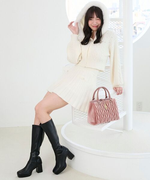 MAJESTIC LEGON（マジェスティックレゴン）の「美脚ストレッチロングブーツ（ブーツ・レディース・ブラウン/ブラック・SMALL/MEDIUM/LARGE/X-LARGE）」の12枚目の写真