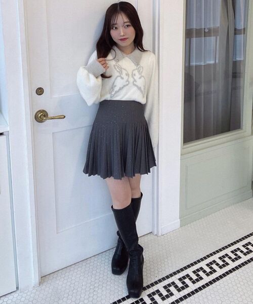 MAJESTIC LEGON（マジェスティックレゴン）の「美脚ストレッチロングブーツ（ブーツ・レディース・ブラウン/ブラック・SMALL/MEDIUM/LARGE/X-LARGE）」の13枚目の写真