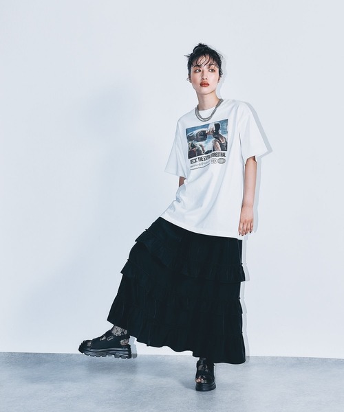 LEPSIM（レプシィム）の「フリルティアードスカート　495896（スカート・レディース・ネイビー/カーキブラウン/ブラック・FREE）」の9枚目の写真