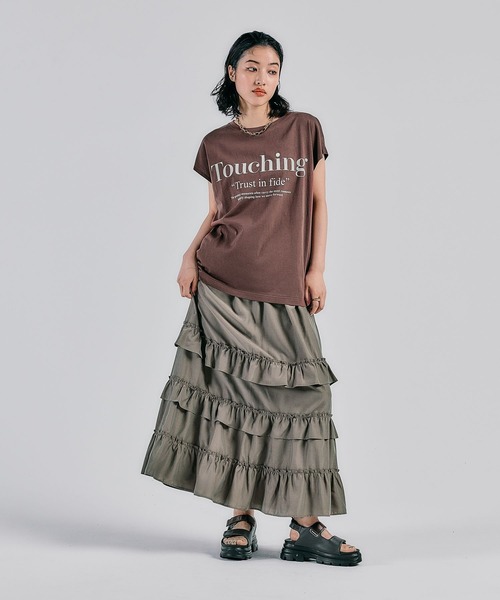 LEPSIM（レプシィム）の「フリルティアードスカート　495896（スカート・レディース・ネイビー/カーキブラウン/ブラック・FREE）」の15枚目の写真