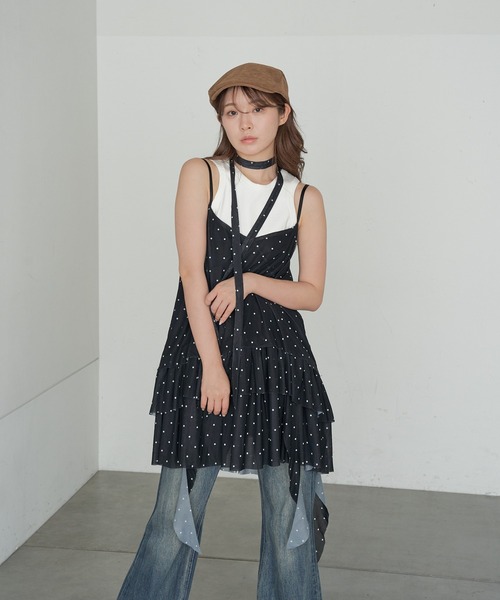 RAY CASSIN(レイカズン)の「タンクセットサイドフリルミニワンピース(ワンピース・レディース・グレー系その他3/ブラック系その他3/ブラウン系その他2/ブラック系その他2・FREE)」の13枚目の写真